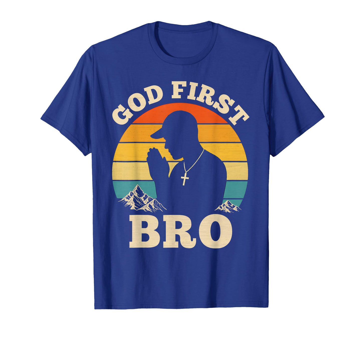 God First Bro Vintage Hip Hop Christian Teenagers Praying T-Shirt