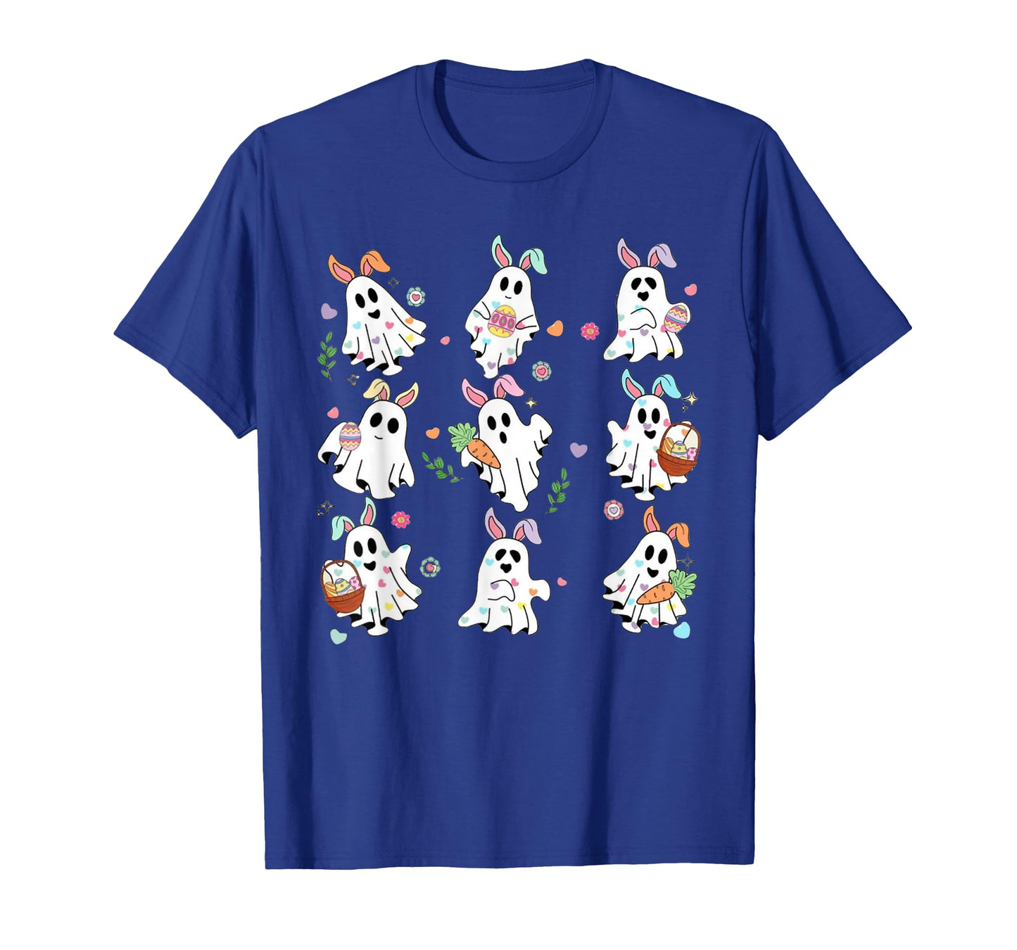 Easter Bunny Ghost Easter Tee Floral Ghostie T-Shirt