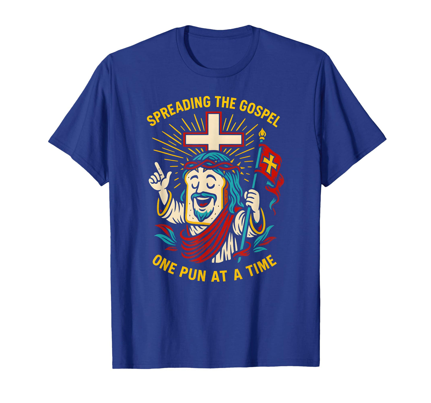 Jesus Puns Spreading Gospel Cool Mens Christian Faith T-Shirt