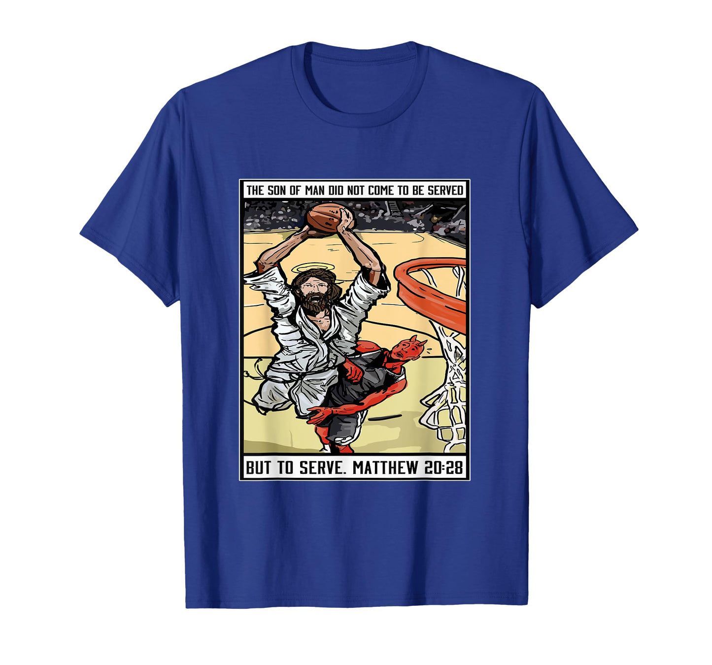 Funny Jesus Christian Playing Basketball Gift For Men Boy T-Shirt