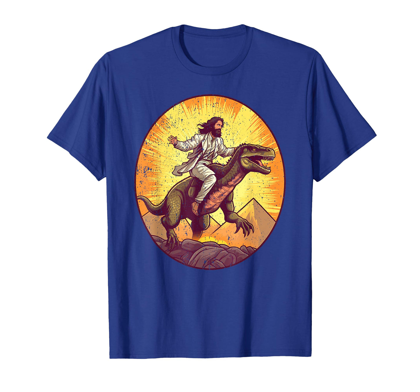 Jesus Riding T-Rex I Jesus Christ On Dinosaur T-Shirt