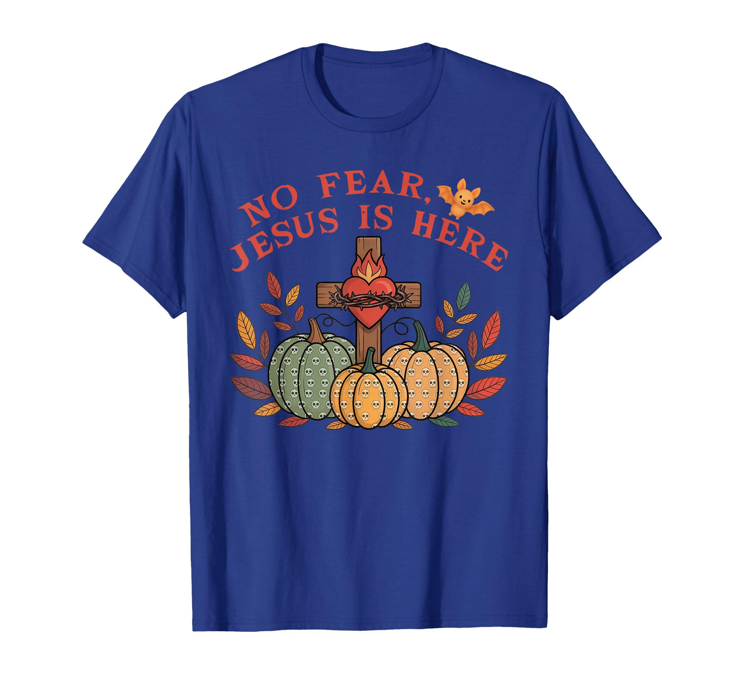 No Fear Jesus is Here Christian Halloween T-Shirt