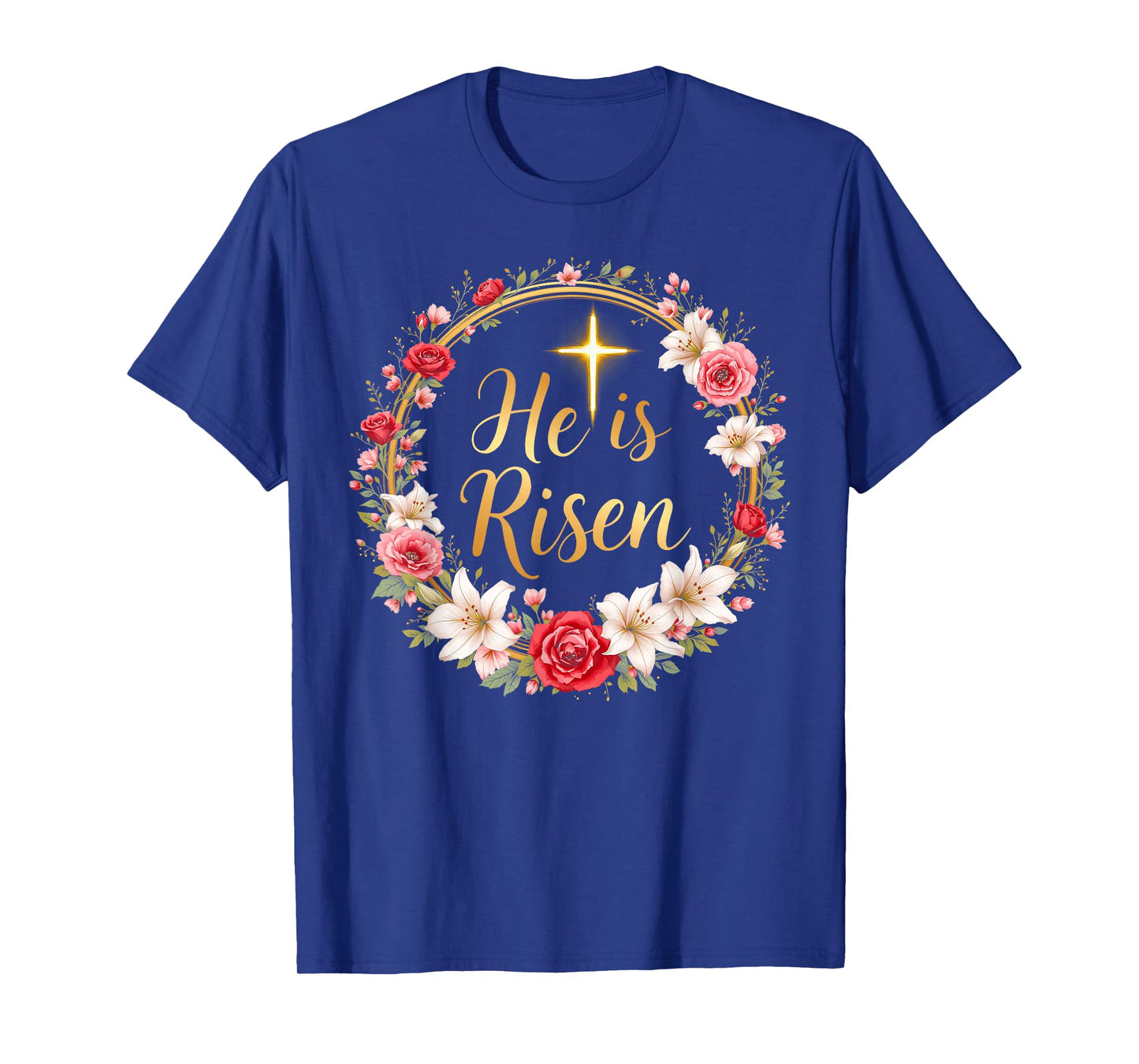 He Is Risen Jesus Christian Hapy Easter Girl Women Daughter T-Shirt