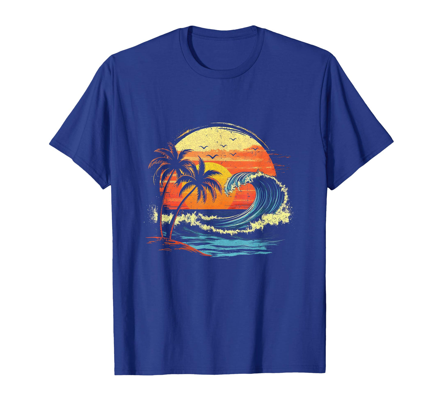 Retro Sunset Tropical Vintage Beach Palm Tree For Men Women T-Shirt