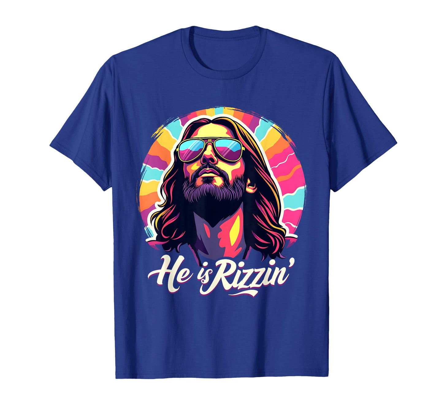Retro Vintage Jesus Christian He Is Rizzin' Jesus Is Rizzen T-Shirt