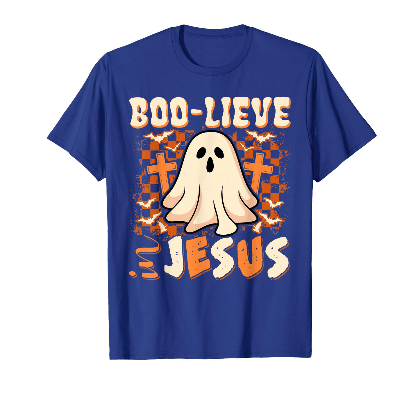 Boo-Lieve in Jesus Christian Halloween Ghost Boo Funny T-Shirt