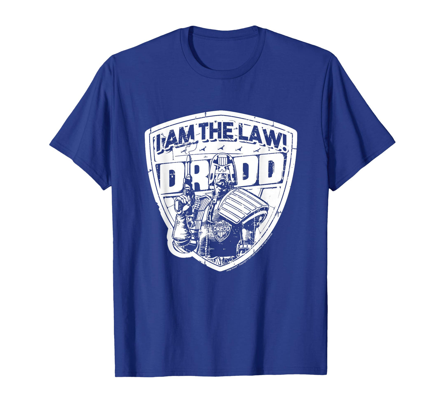 Judge Dredd I Am The Law! Comic Badge 2000 AD T-Shirt