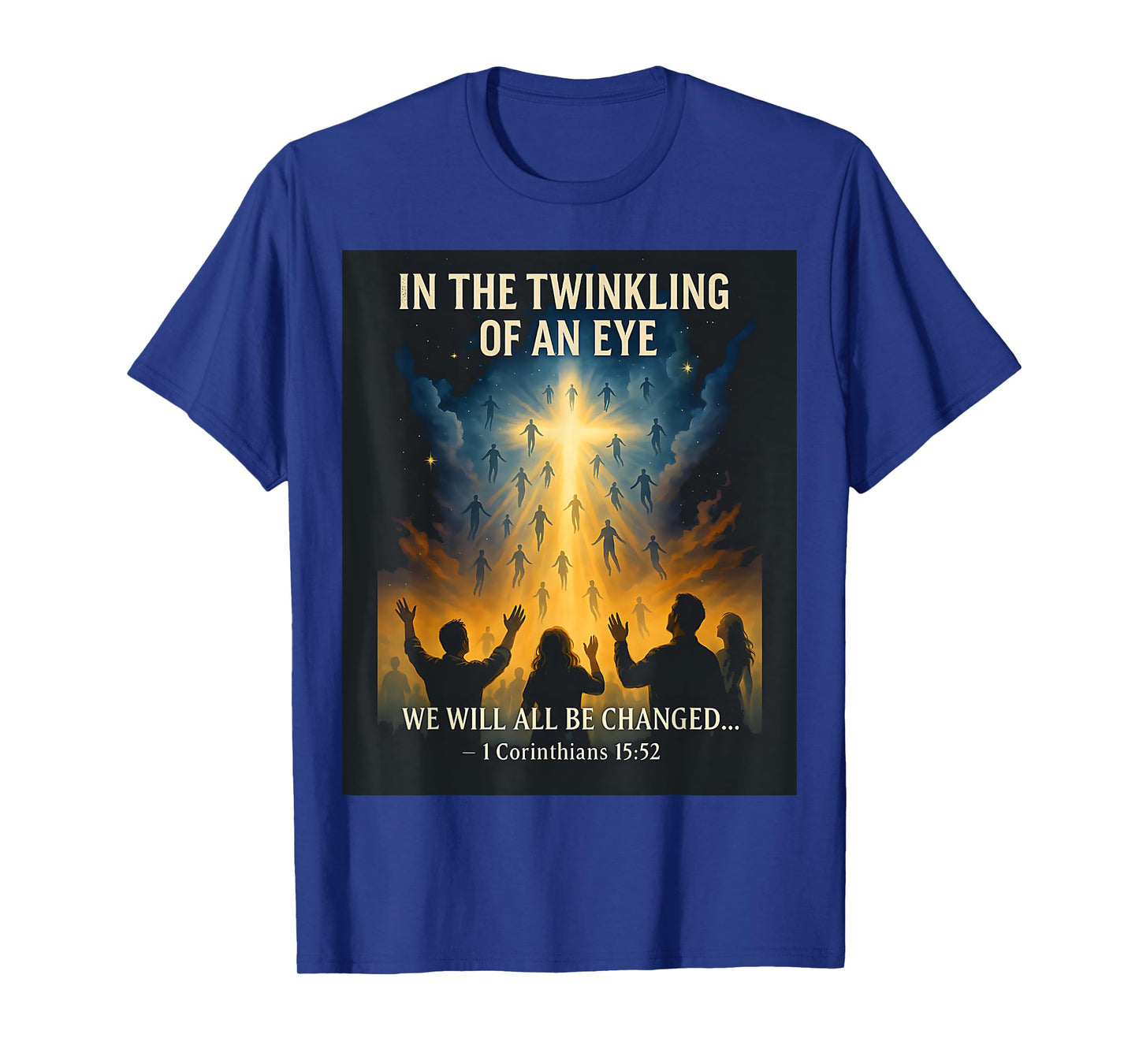 Rapture Scene with Inspirational Scripture T-Shirt