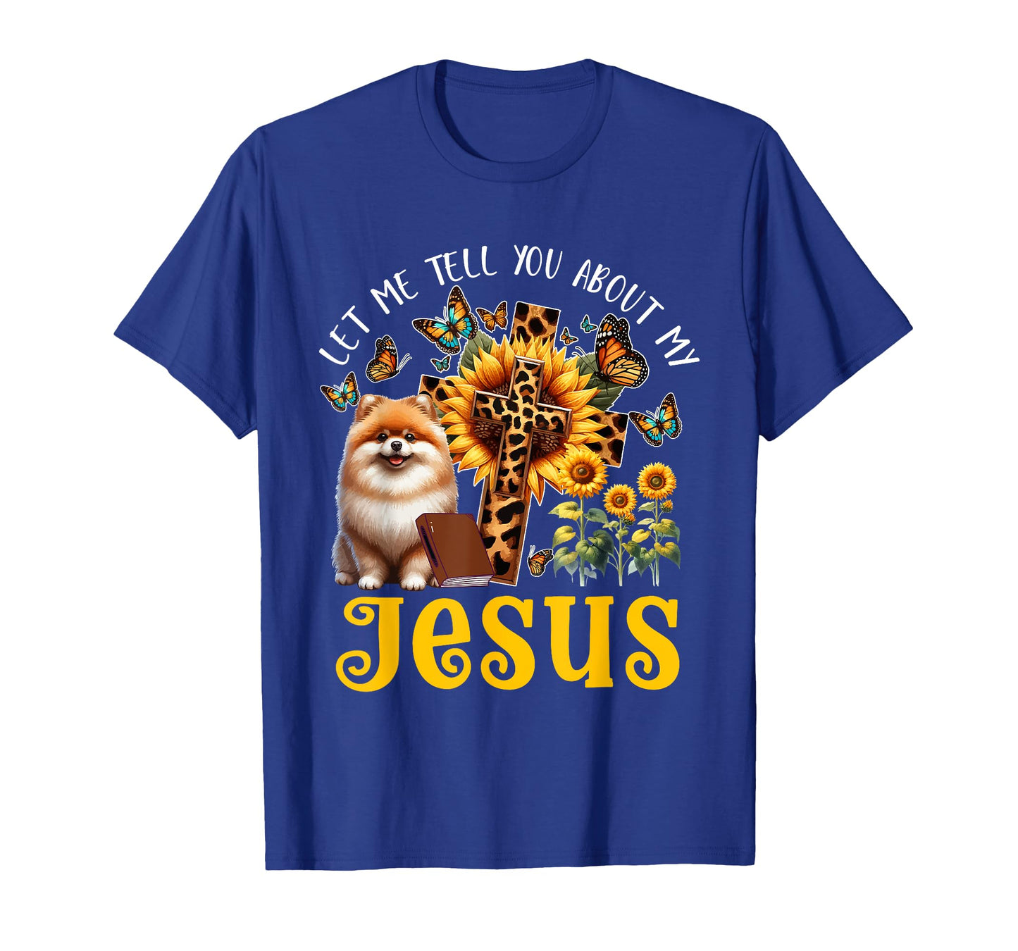Tell About Jesus Costume Pomeranian Cute Christian Cross T-Shirt