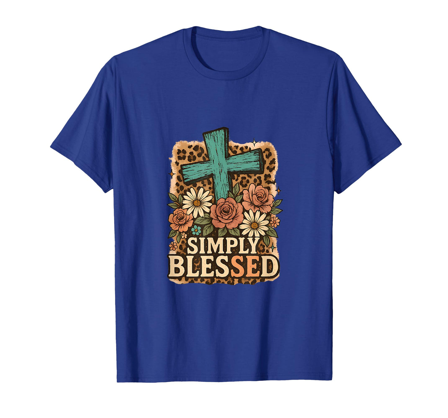 Simply Blessed Cute Christian Faith Gift Motivational Quote T-Shirt