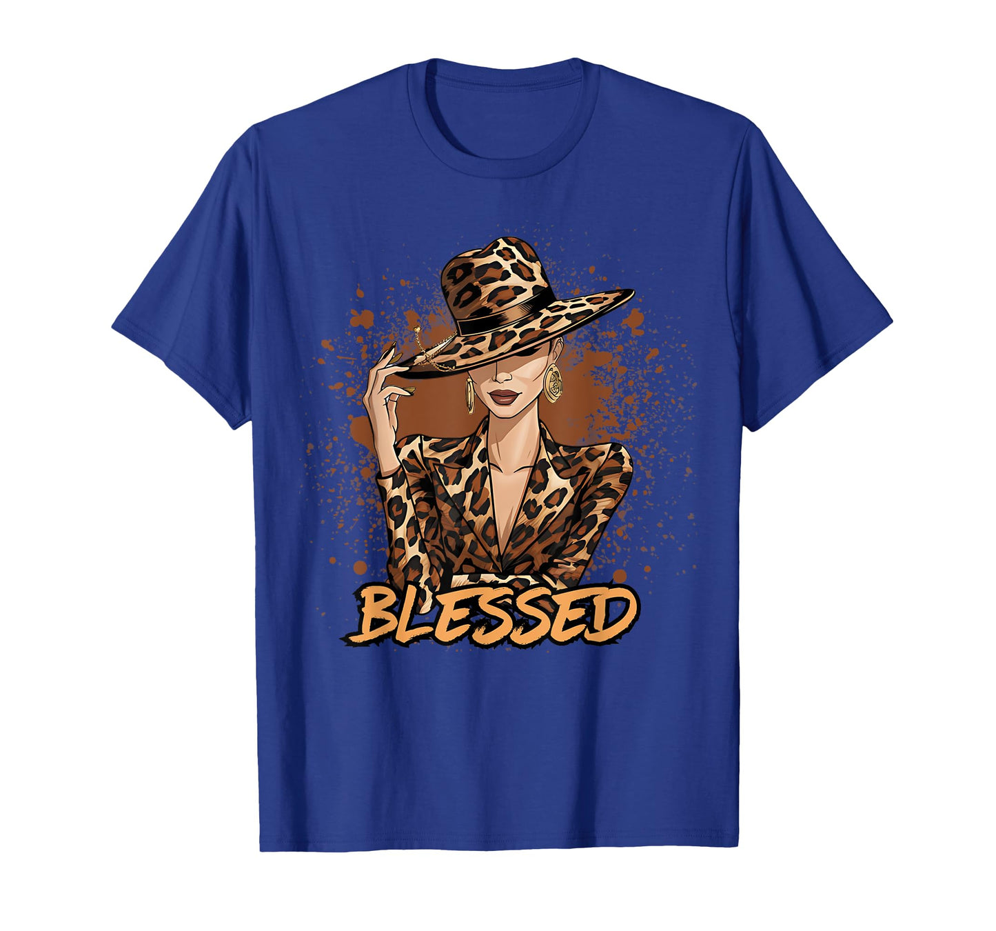 Blessed Black Cowgirl Western Swag African Leopard Christian T-Shirt