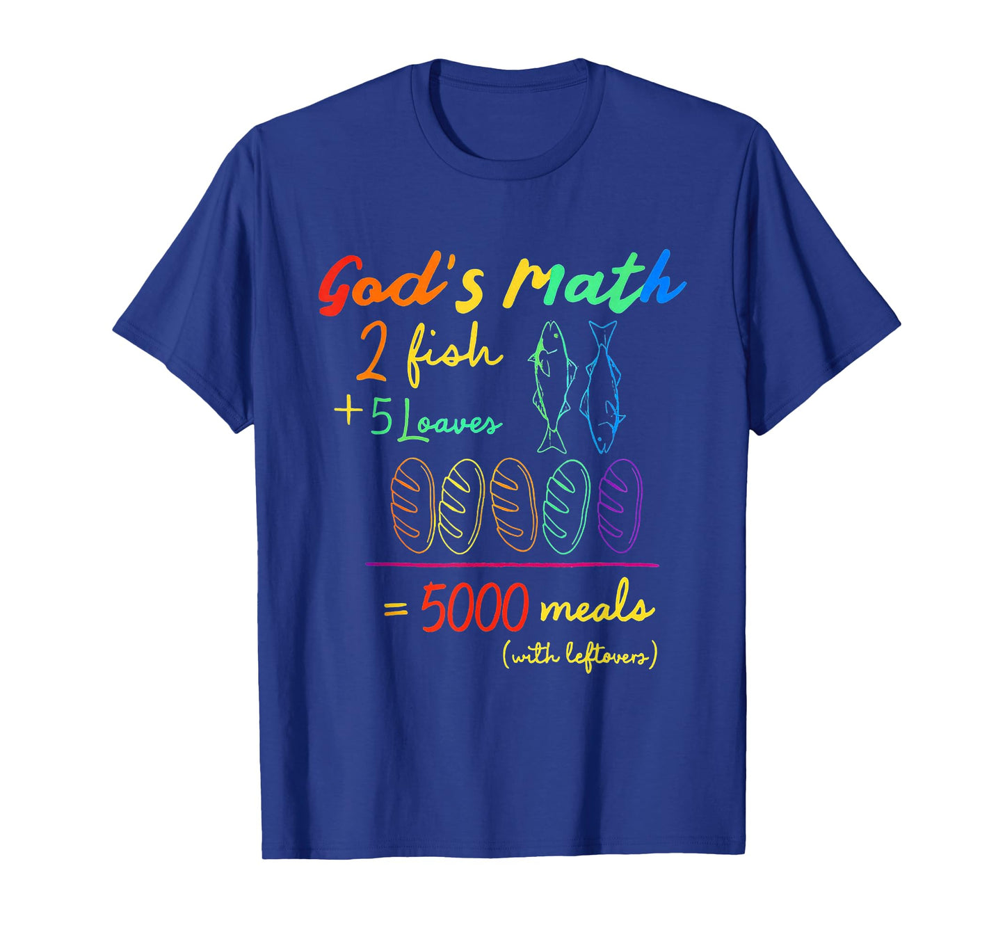 2 Fishes 5 Breads Jesus Feeds The 5000 Christian LGBT T-Shirt