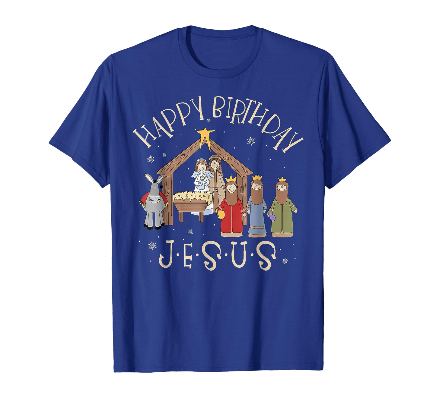 Happy Birthday Jesus Christmas Nativity Christian T-Shirt
