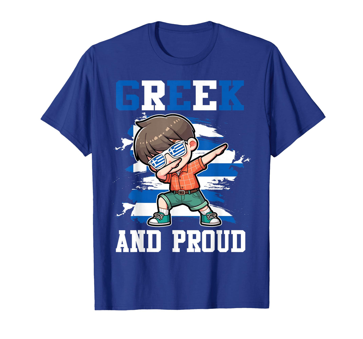 Greek And Proud Greek Boy Greece Flag T-Shirt