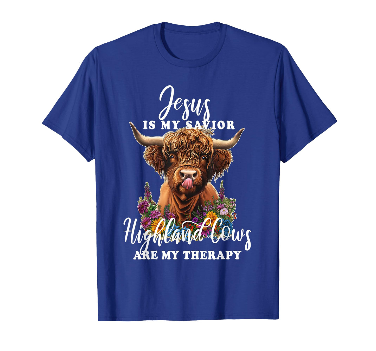 Highland Cow Jesus Christian Religious Highland Cow T-Shirt
