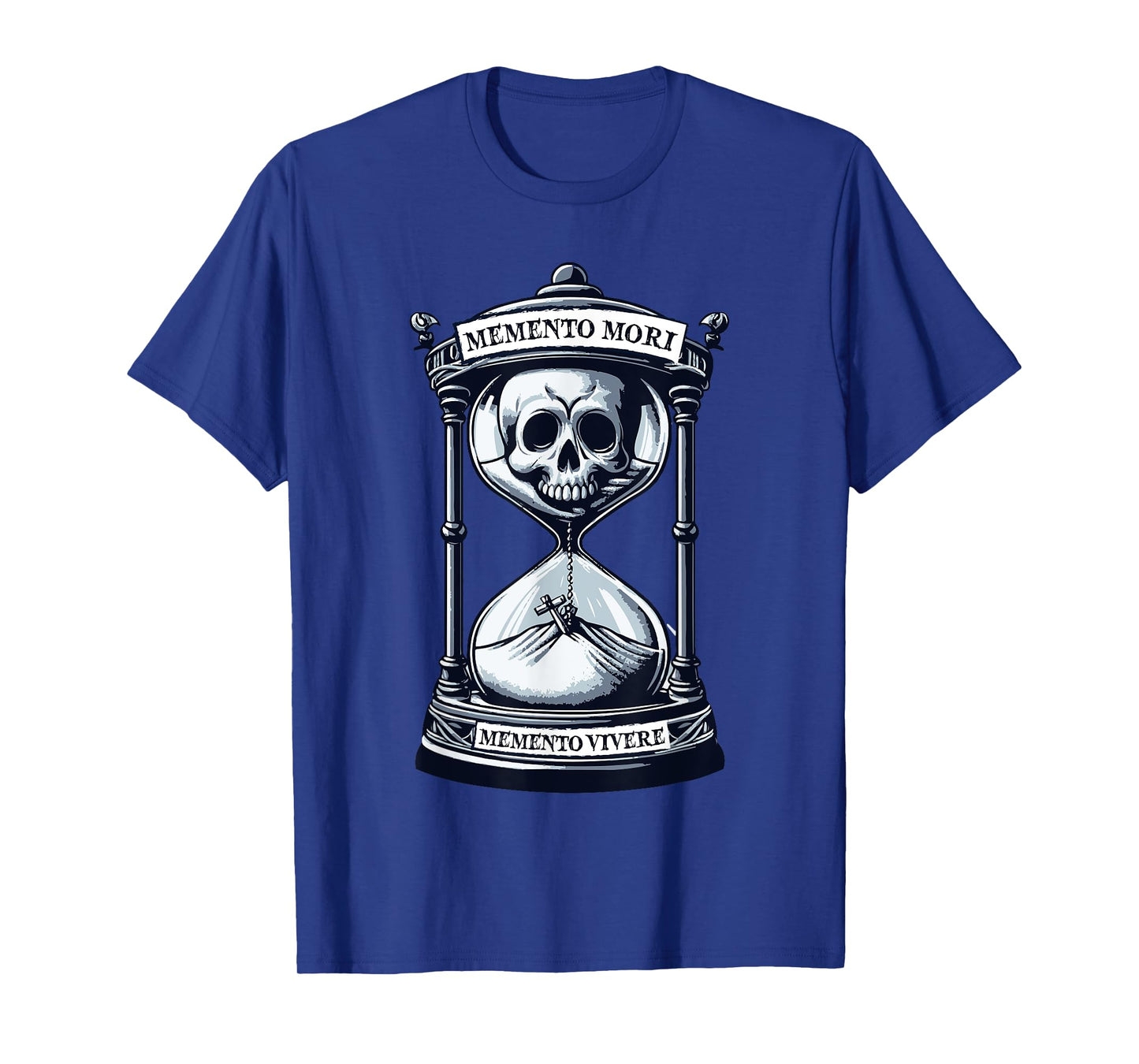 Memento Mori Memento Vivere Skull Design Stoic Philosopher T-Shirt