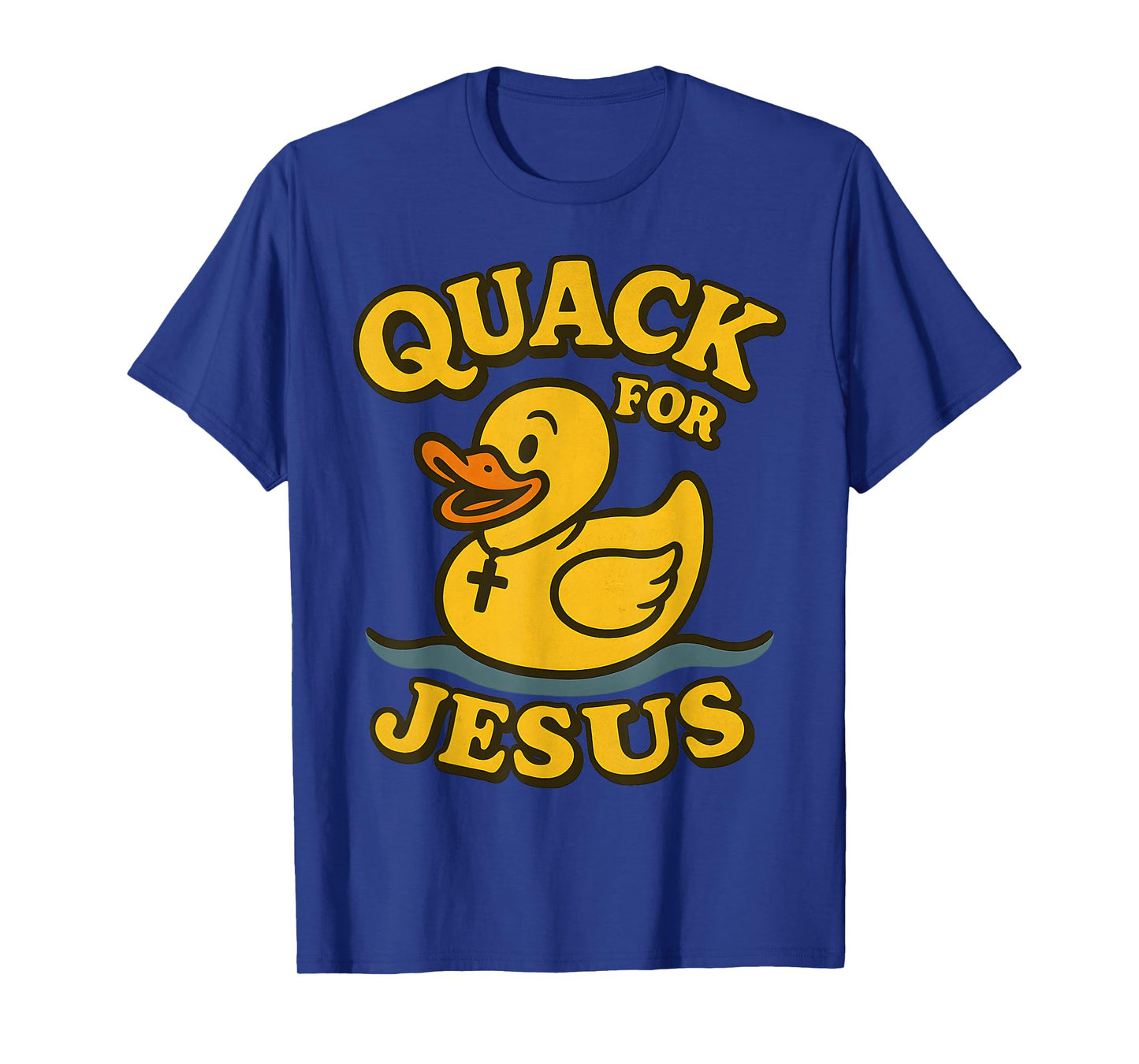 Retro Rubber Duck Christian Rubber Ducky Quack For Jesus 70s T-Shirt