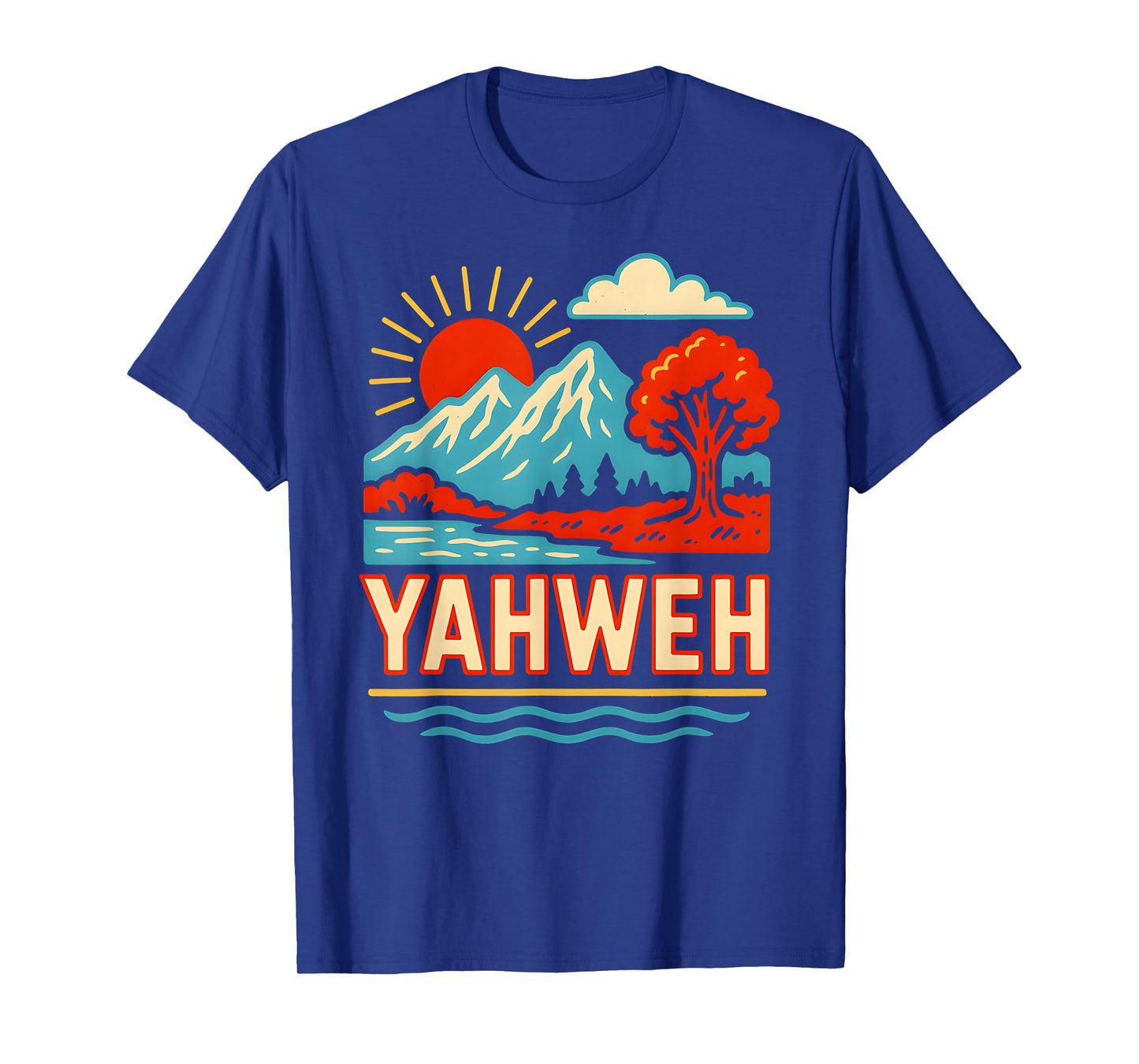 Faith Yahweh Vintage Mens Christian Religious T-Shirt