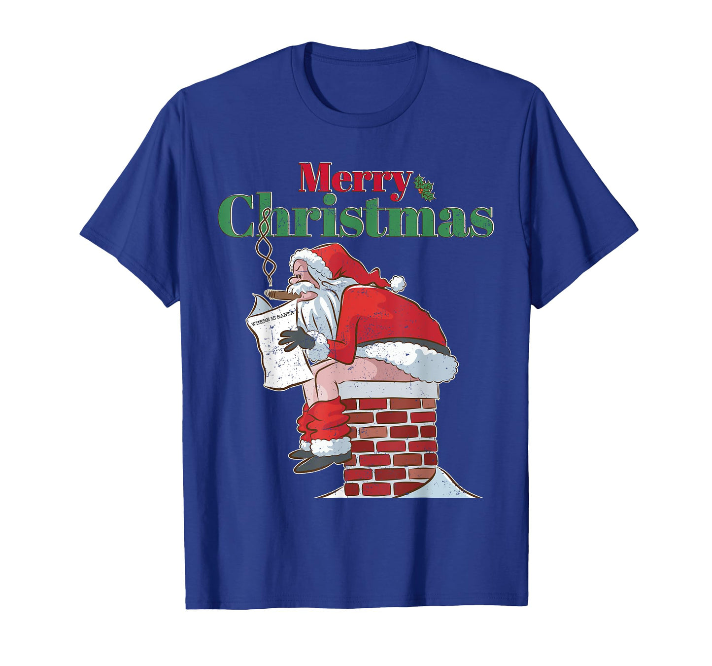 Funny Santa Pooping Down Chimney Xmas Tee Christmas Gifts T-Shirt
