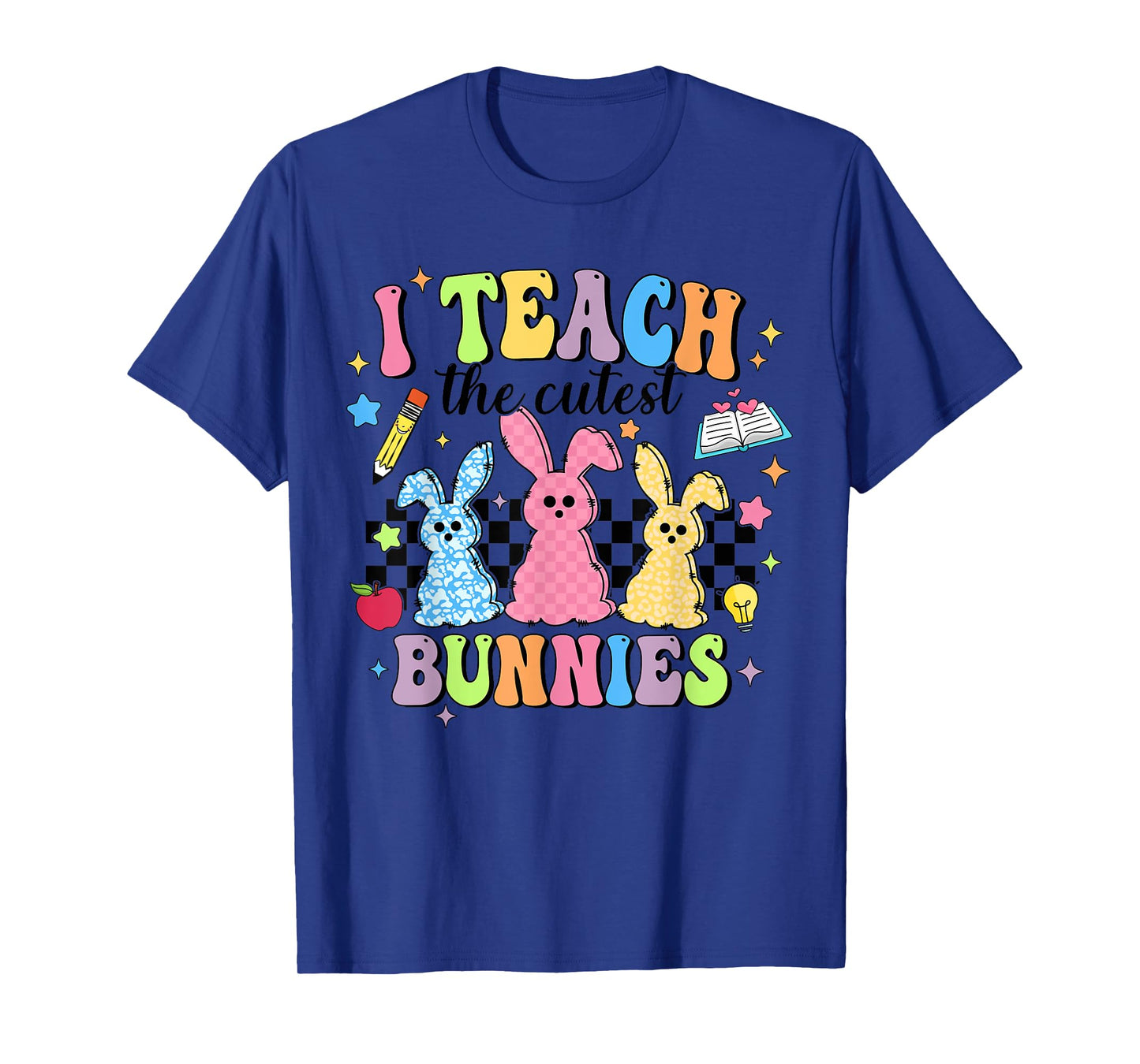 I Teach The Cutest Bunnies Happy Easter Bunny Teacher Women T-Shirt