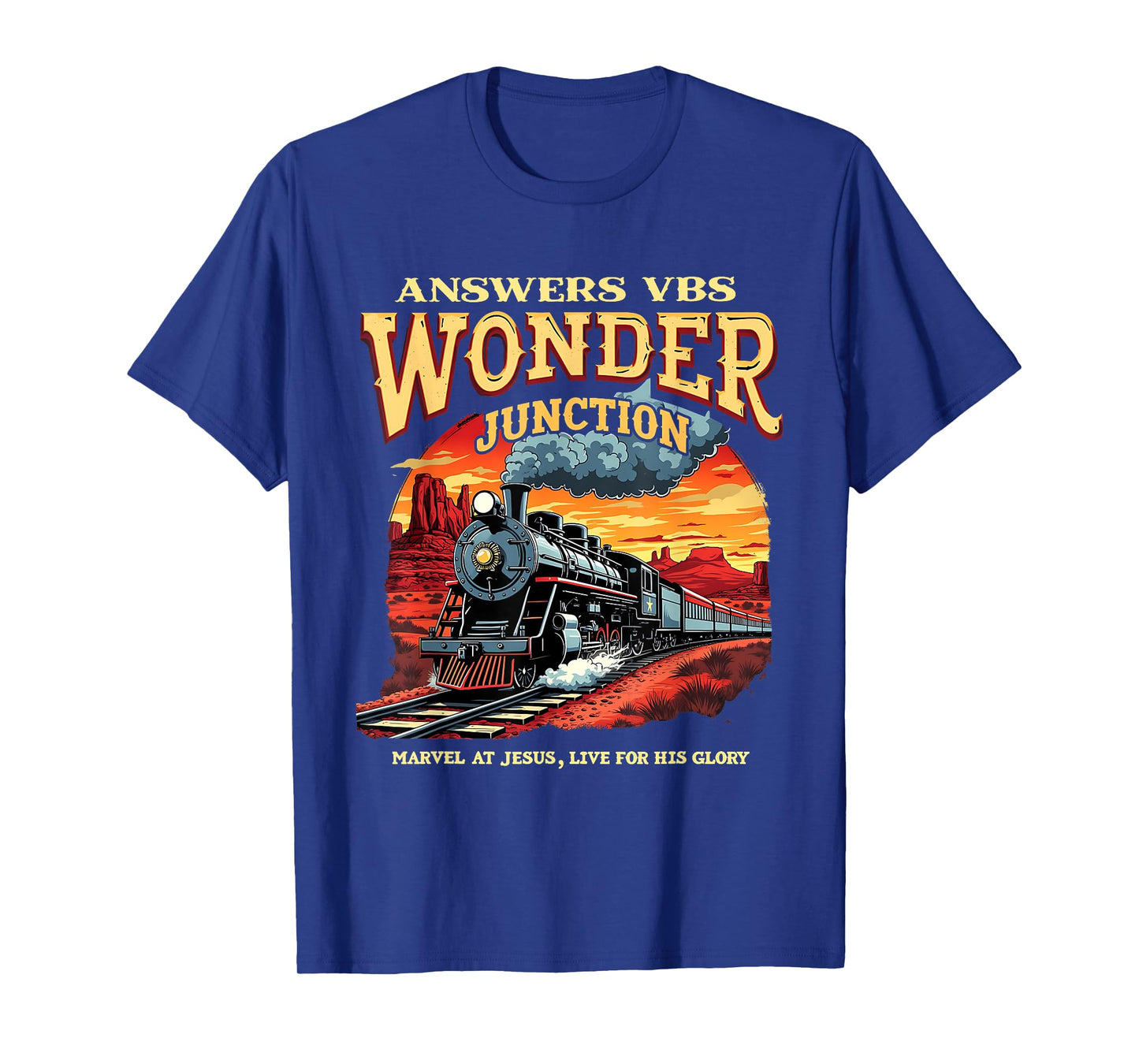 Answers VBS Wonder Junction Christian Train Theme Graphic T-Shirt