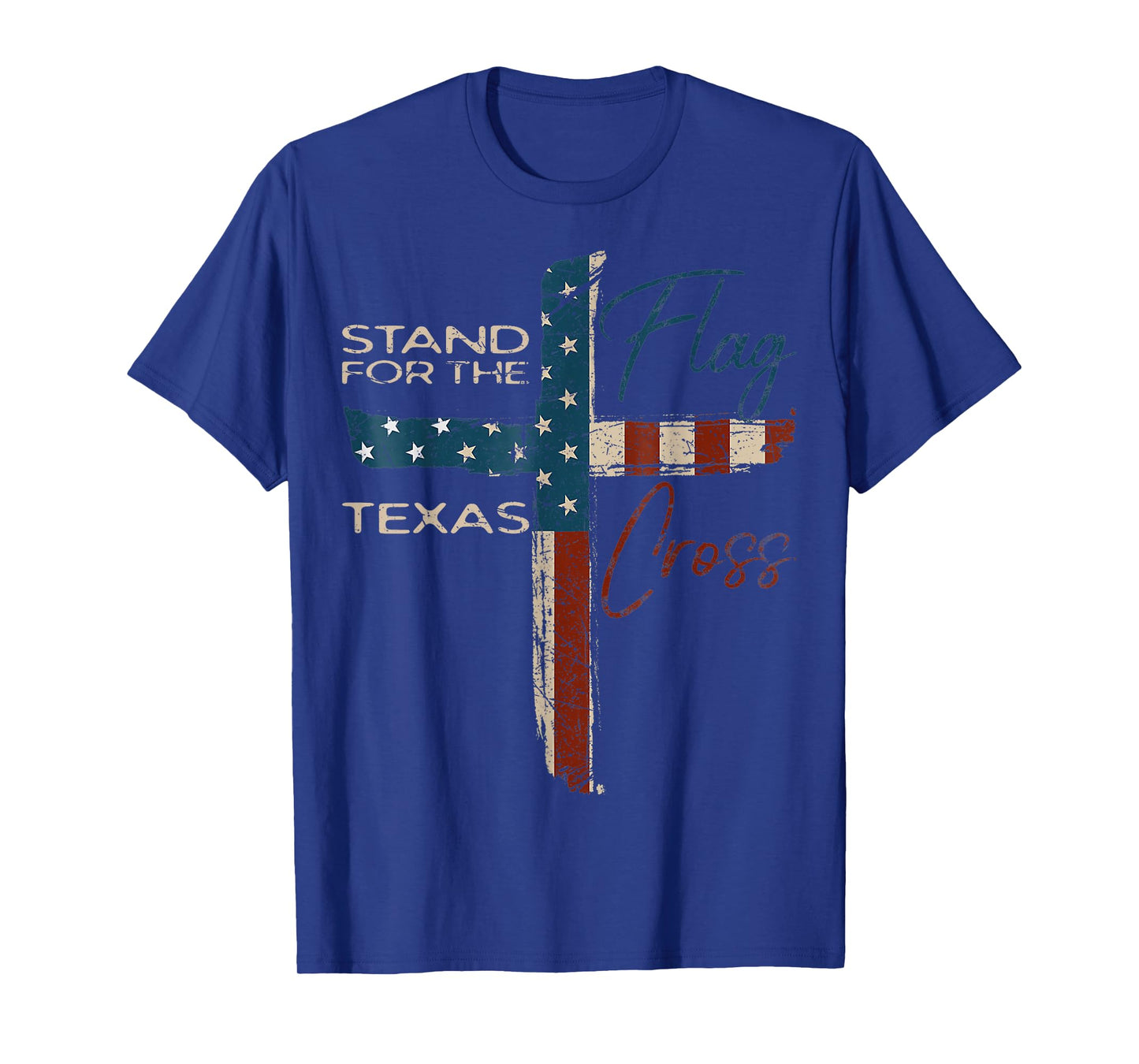 Strong Texas flag cross christian texas pride 2025 T-Shirt