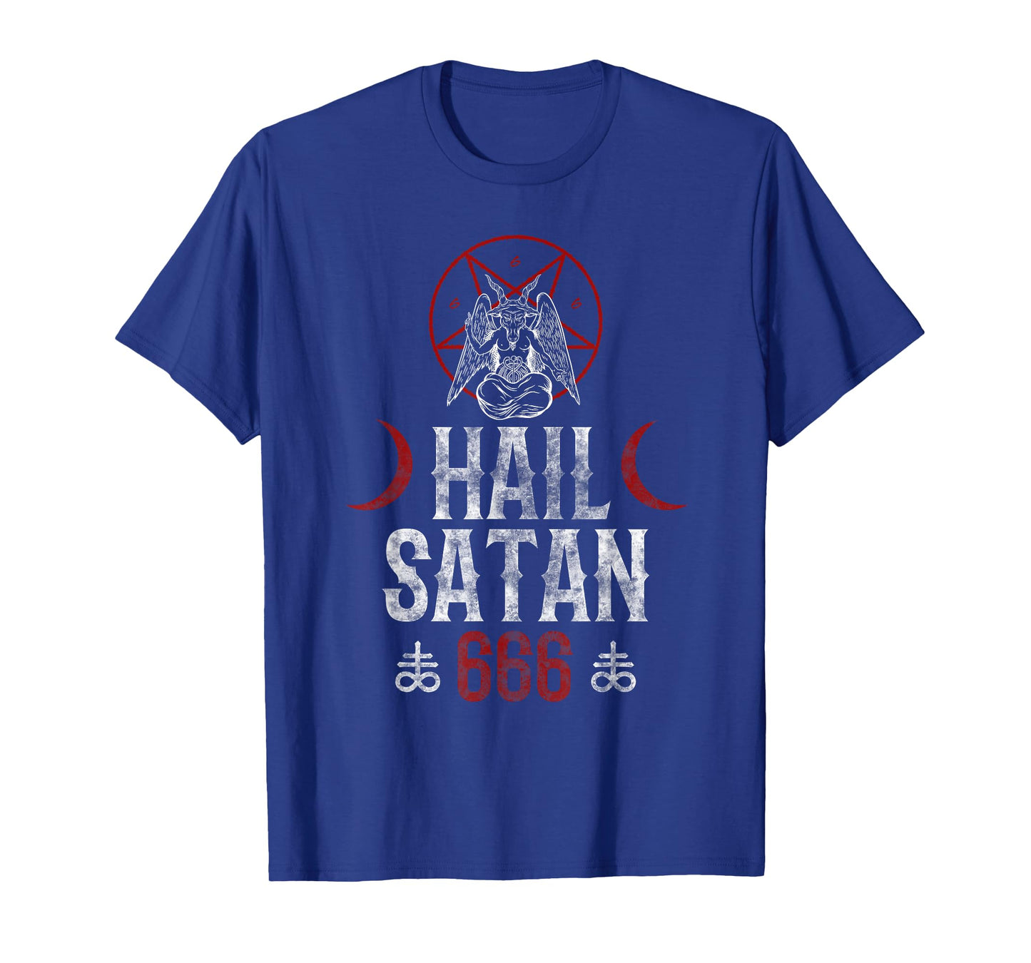 666 Hail Satan - Evil Goat Baphomet Goth T-Shirt