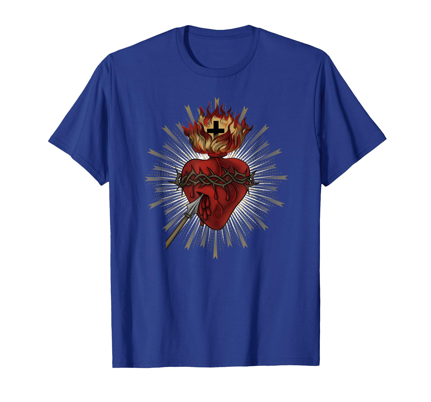 Sacred Heart of Jesus Christ Funny Cross Catholic Church T-Shirt