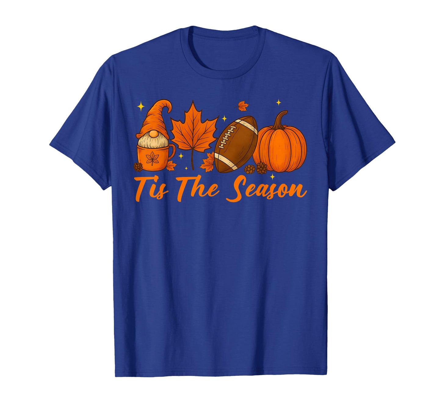 Pumpkin Spice Football Tis The Season Fall Thanksgiving T-Shirt