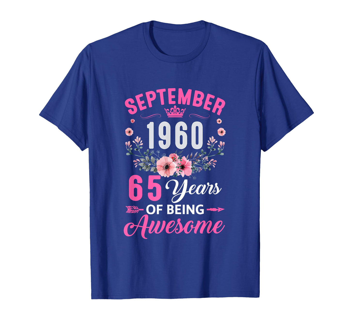 Awesome Since 1960 65 Years Old September 65Th Birthday T-Shirt