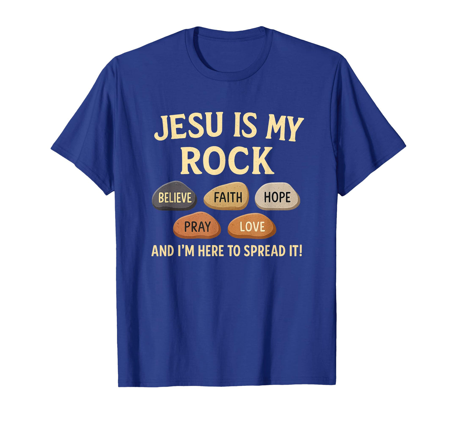 Jesus is My Rock Christian Faith Bible Verse Shirt T-Shirt