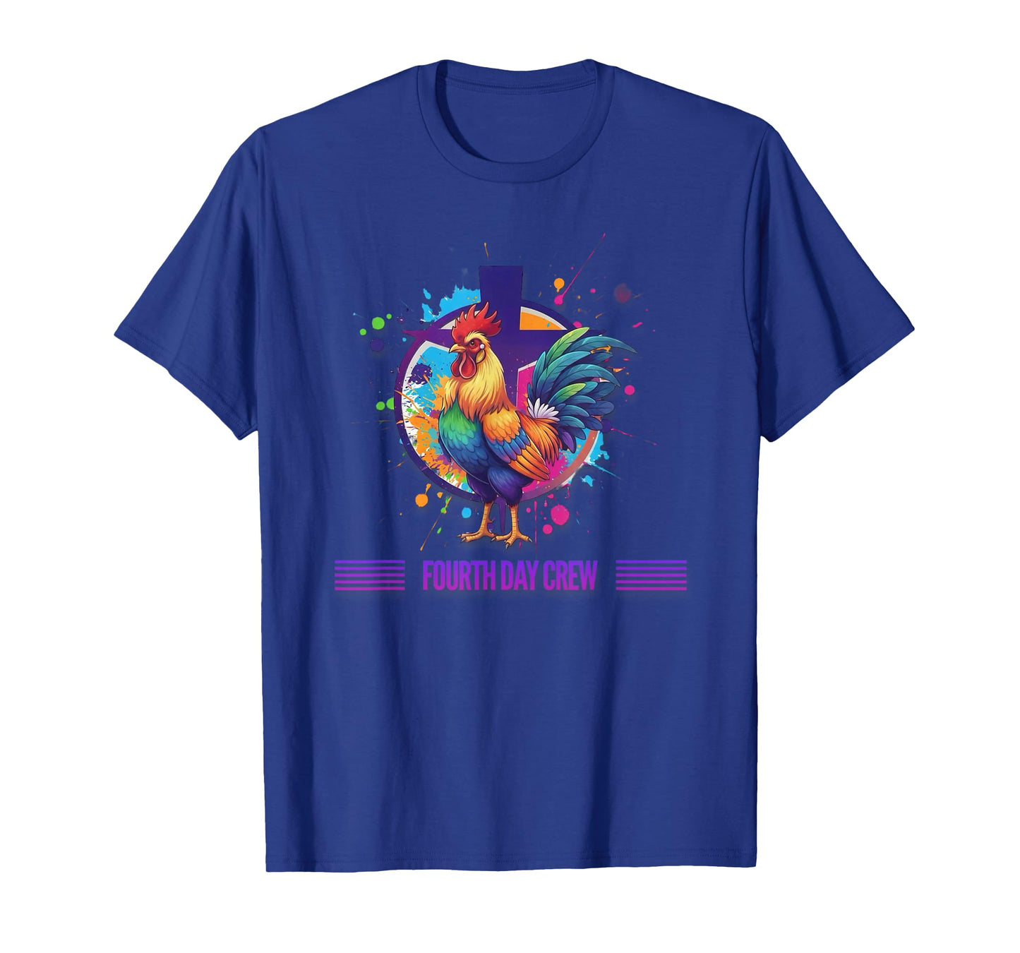 DeColores Cursillo Rainbow Rooster Catholic T-Shirt