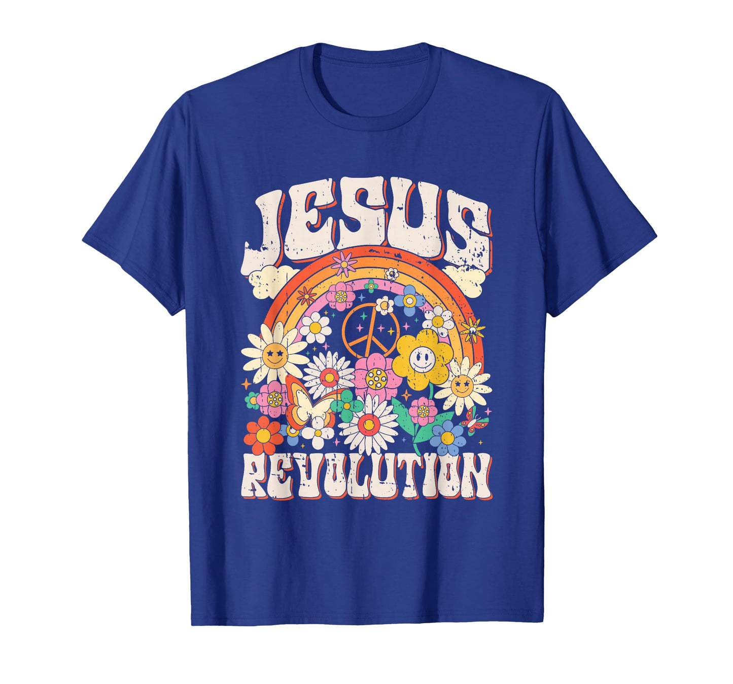 Jesus Revolution Faith Retro Groovy Christian T-Shirt