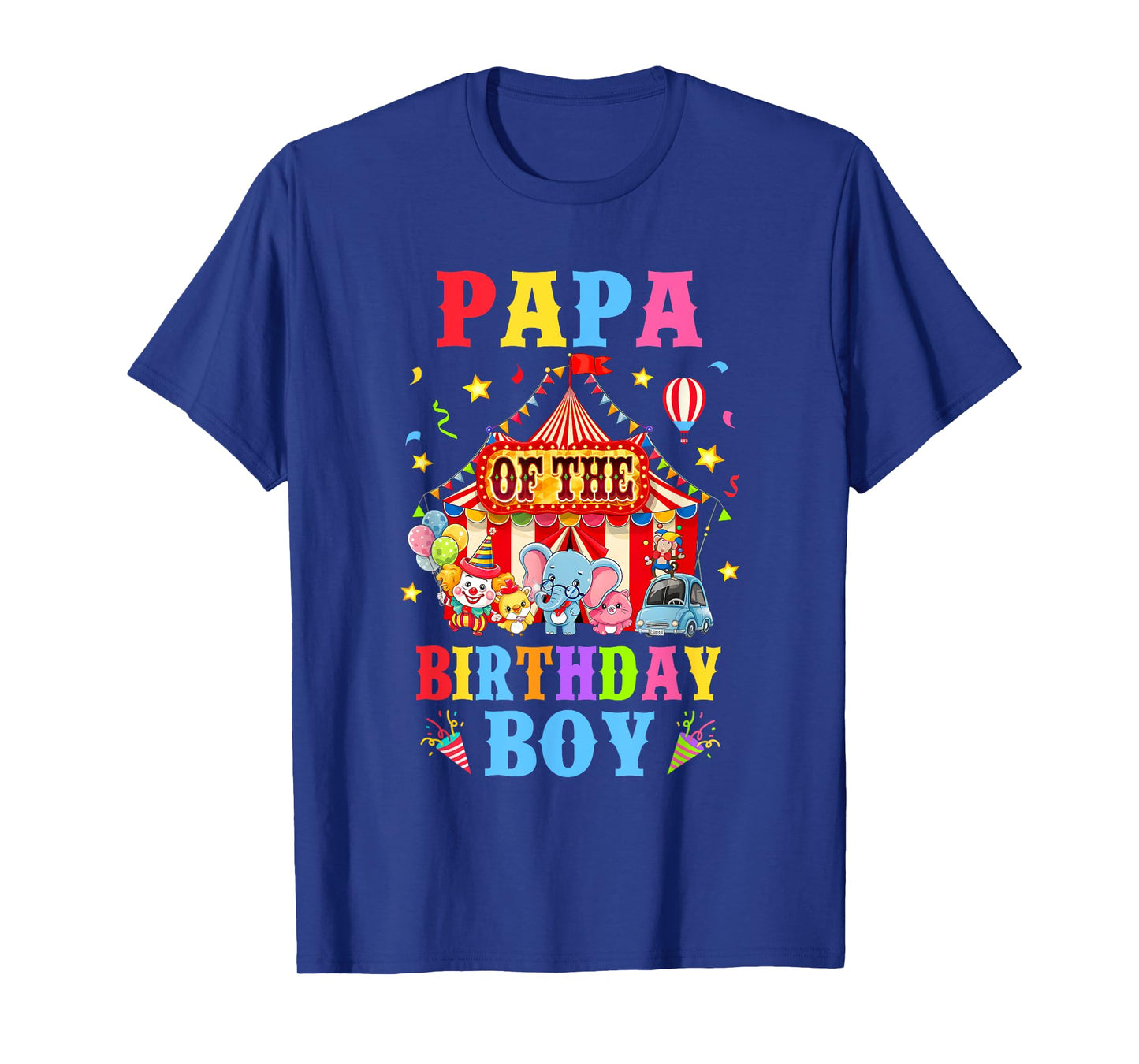 Papa Of The Birthday For Boy Circus Carnival Theme Party T-Shirt