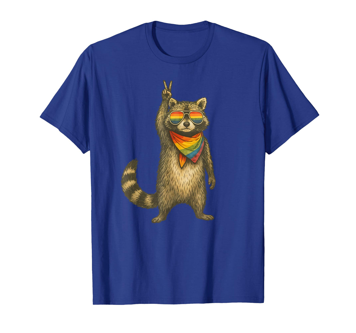 LGBT Pride Raccoon with Peaceful Vibes T-Shirt