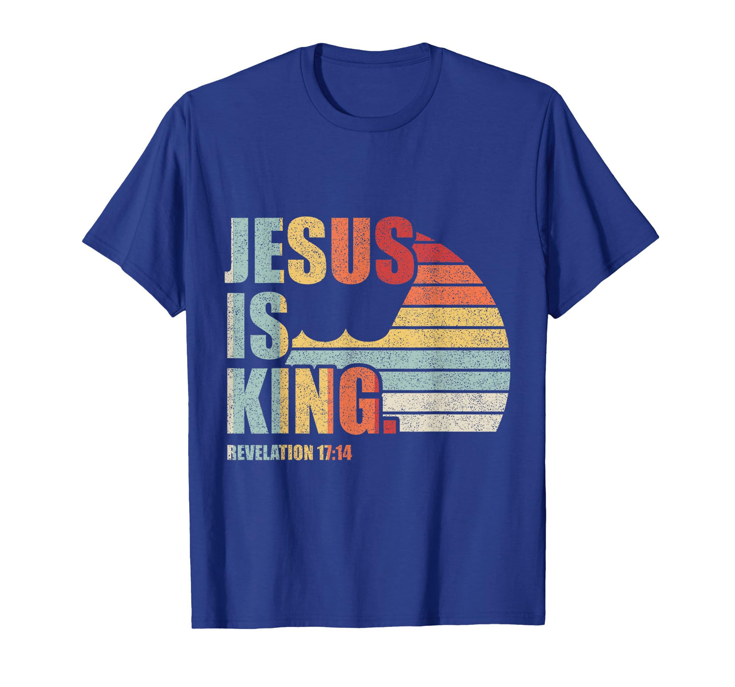 Retro Vintage Jesus Is King Bible Scripture Quote Christian T-Shirt