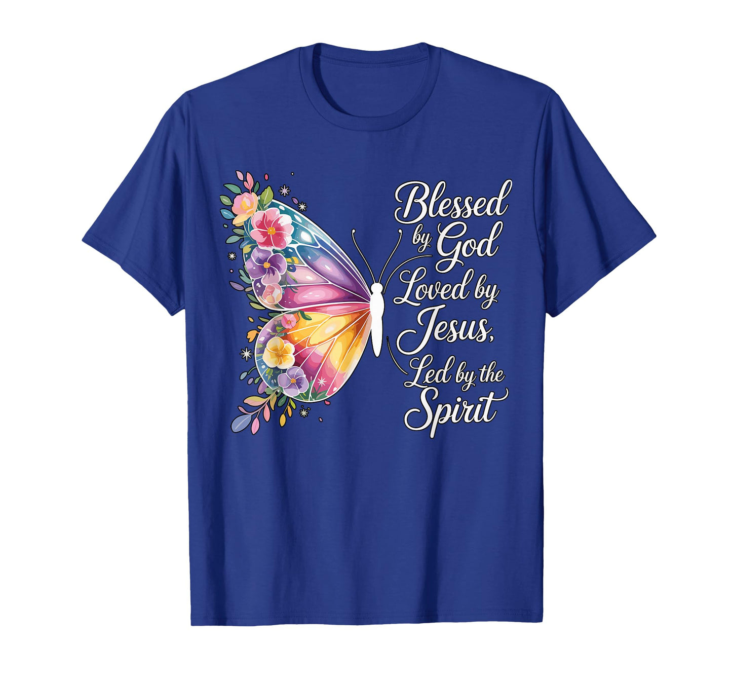 Butterfly Christian Quote Blessed by God T-Shirt