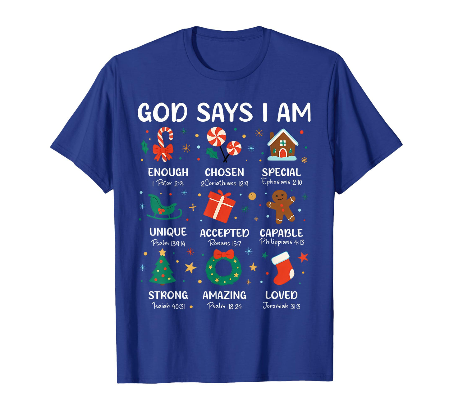 God Says I Am Cute Christmas Xmas Christian Boys Girls T-Shirt