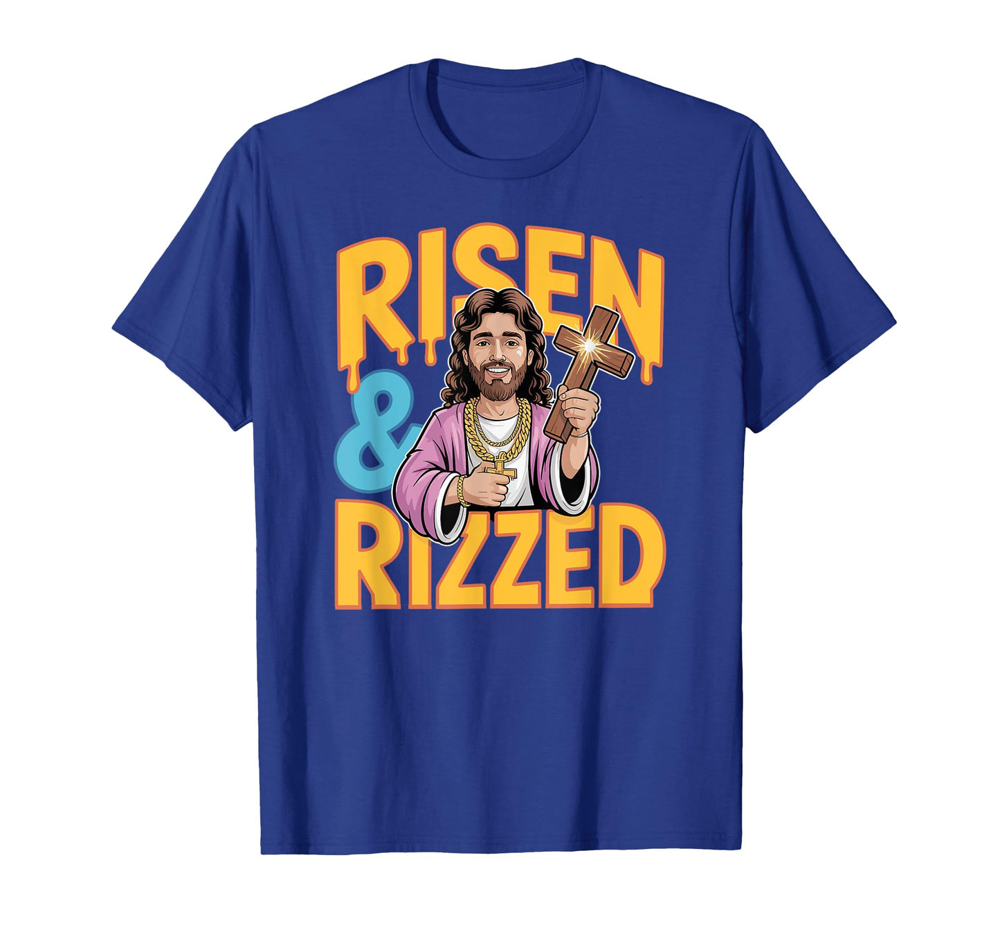 Risen & Rizzed Jesus Easter Religious Funny Design T-Shirt