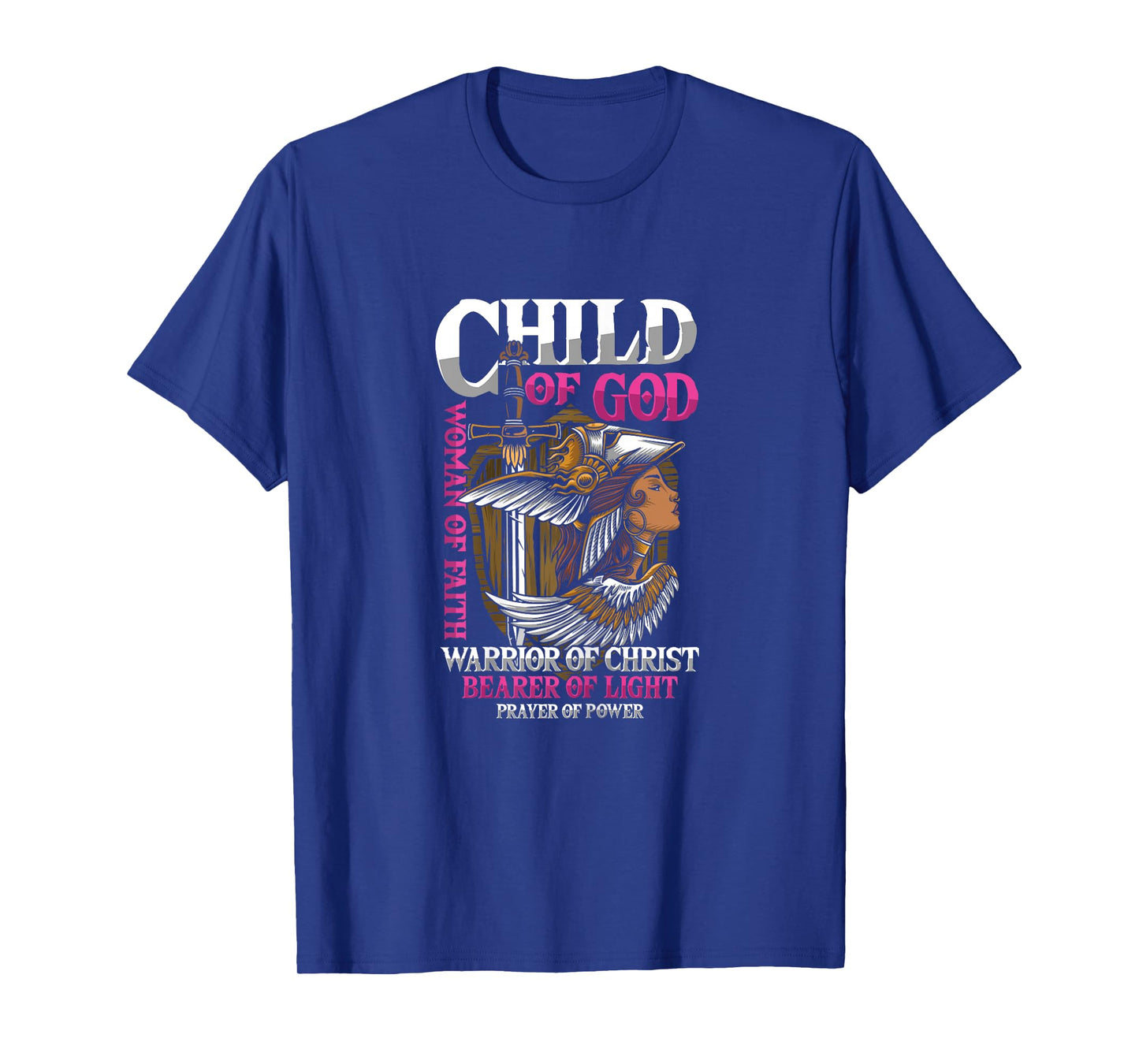 Girl Warrior God Faith Christ Prayer Sword Gift T-Shirt