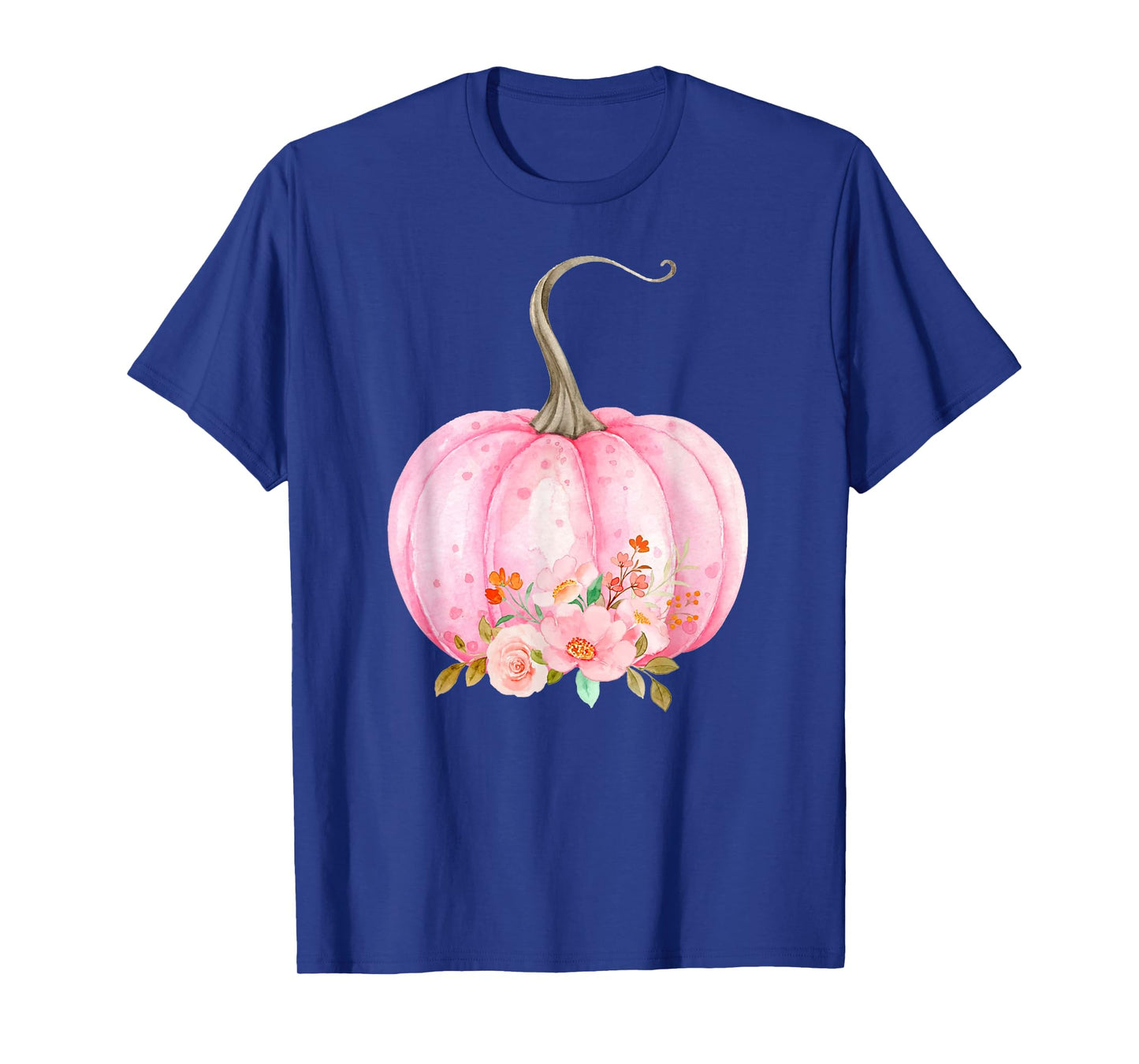 Pink Pumpkin Watercolor Pumpkin Sublimation Thanksgiving T-Shirt