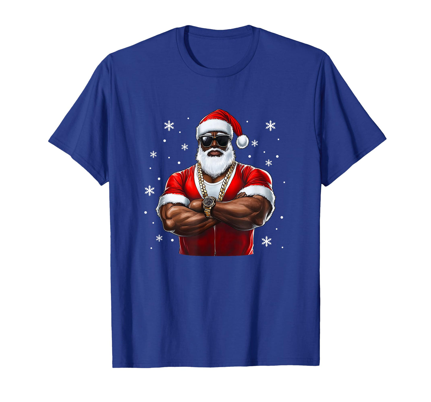 African American Santa Christmas Cool Afro Black X-Mas T-Shirt