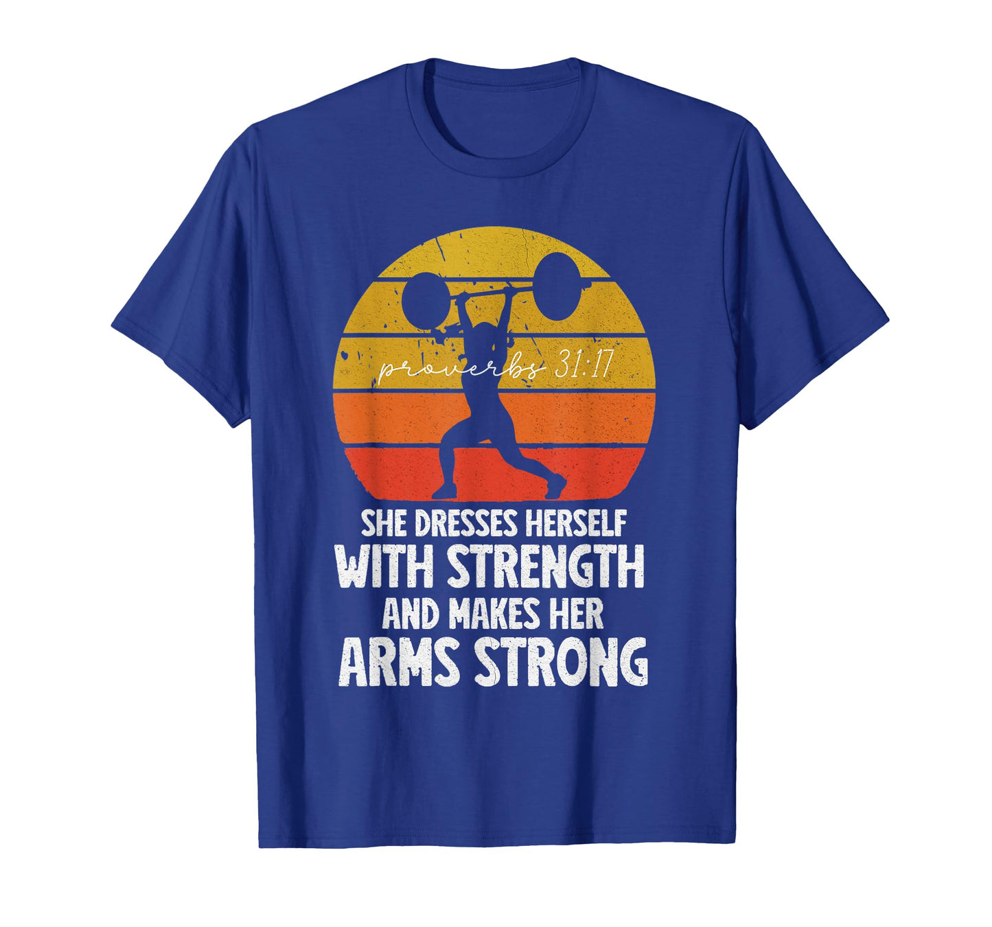 Christian Weightlifting Women's Lifting Workout Gym Retro T-Shirt