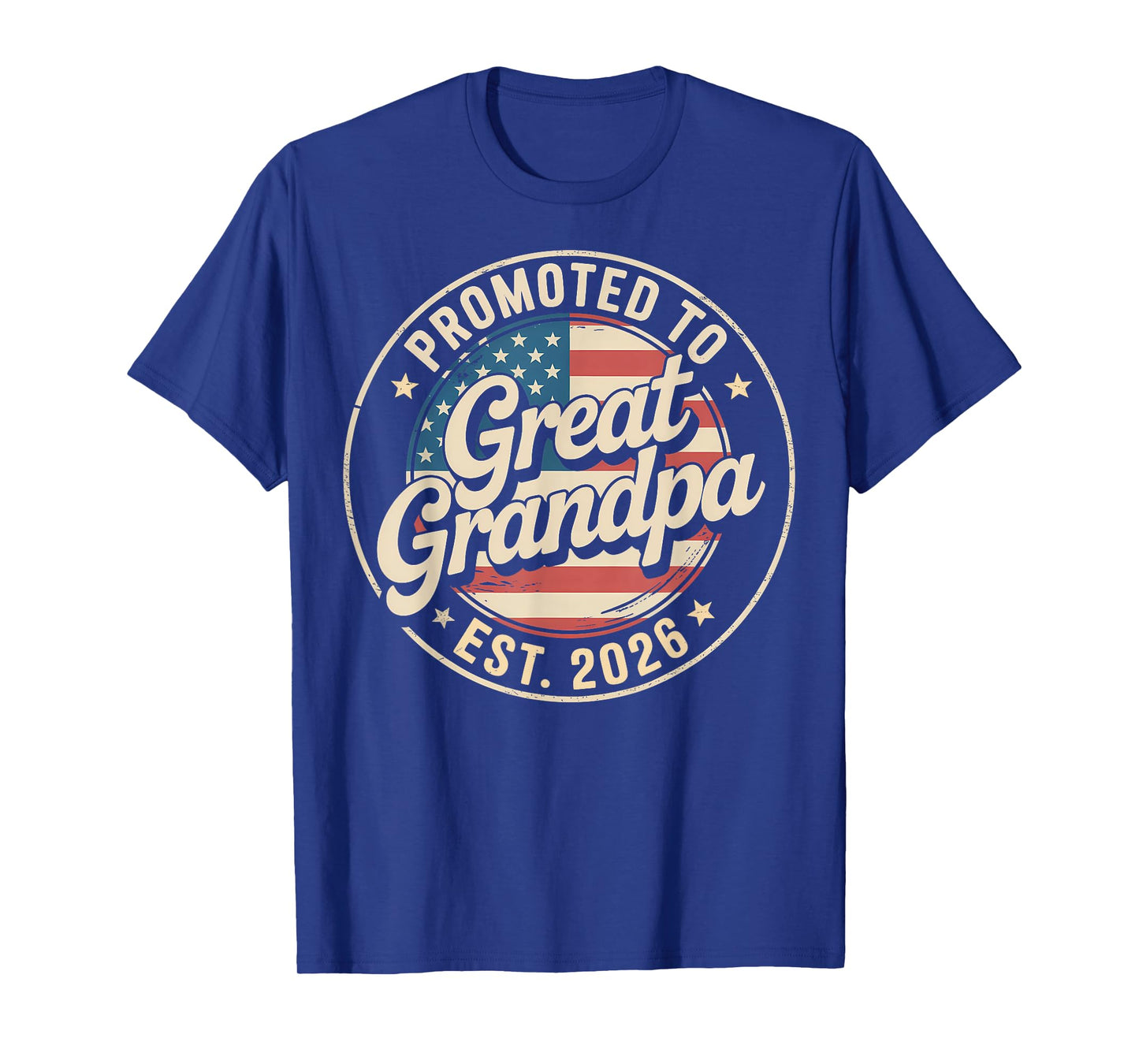 Promoted To Great Grandpa EST 2026 USA Flag Soon To Grandpa T-Shirt