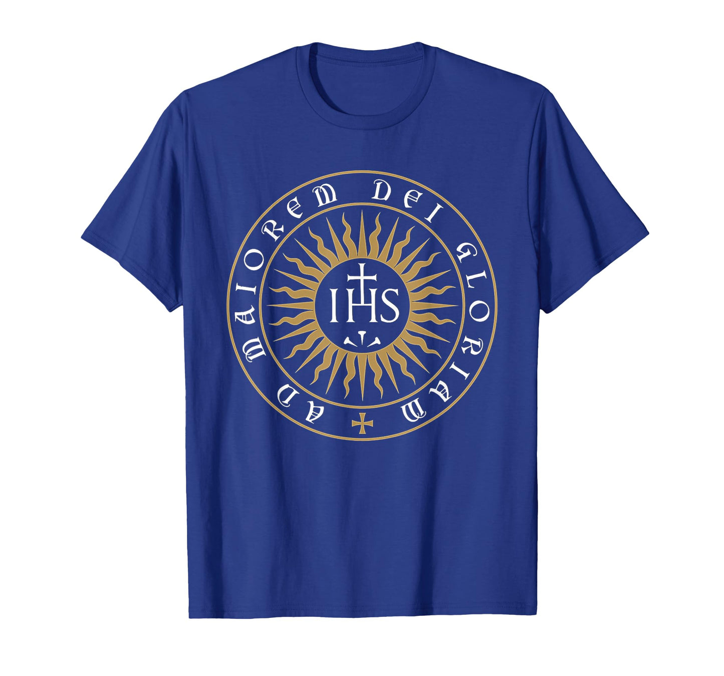 Ad Maiorem Dei Gloriam IHS Catholic Christogram Latin T-Shirt