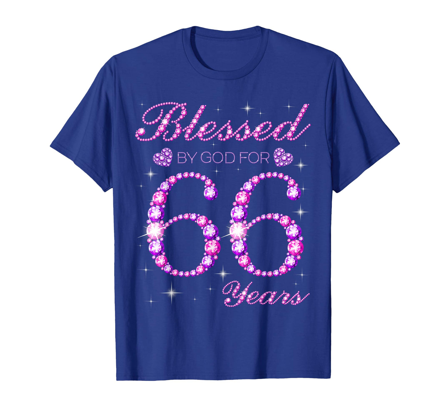 Blessed by God for 66 Years Old 66th Birthday Party T-Shirt