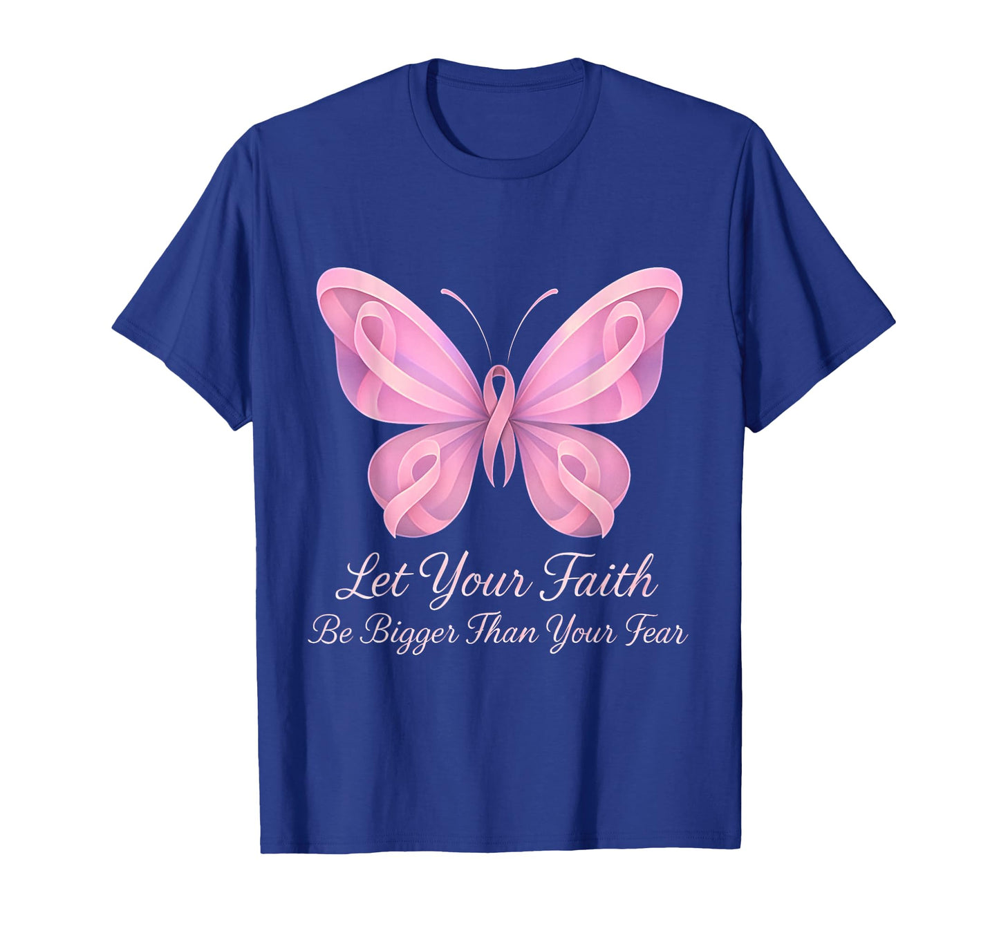 Breast Cancer Awareness Pink Ribbon Butterfly Hope Women T-Shirt
