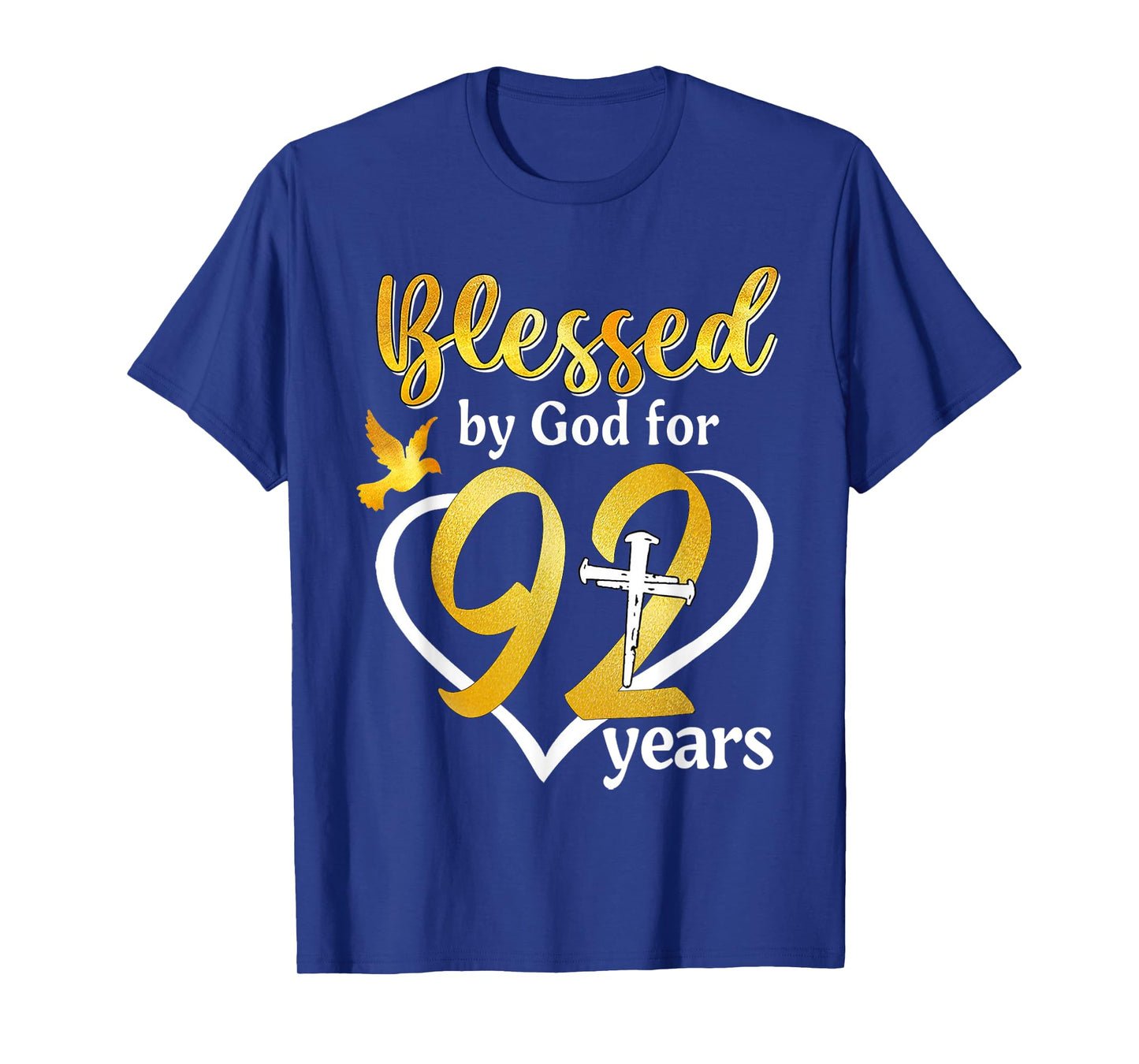 Blessed By God For 92 Years Old 92nd Birthday Party Women T-Shirt