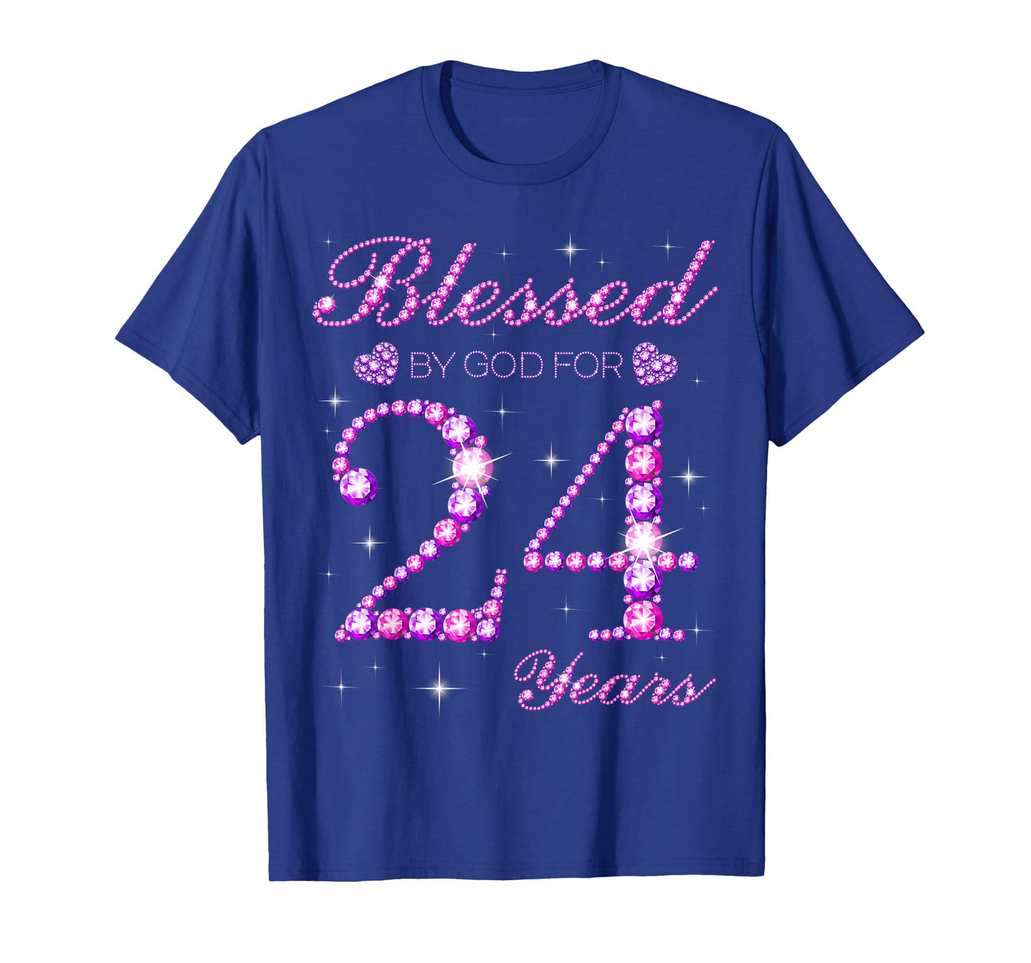 Blessed by God for 24 Years Old 24th Birthday Party T-Shirt