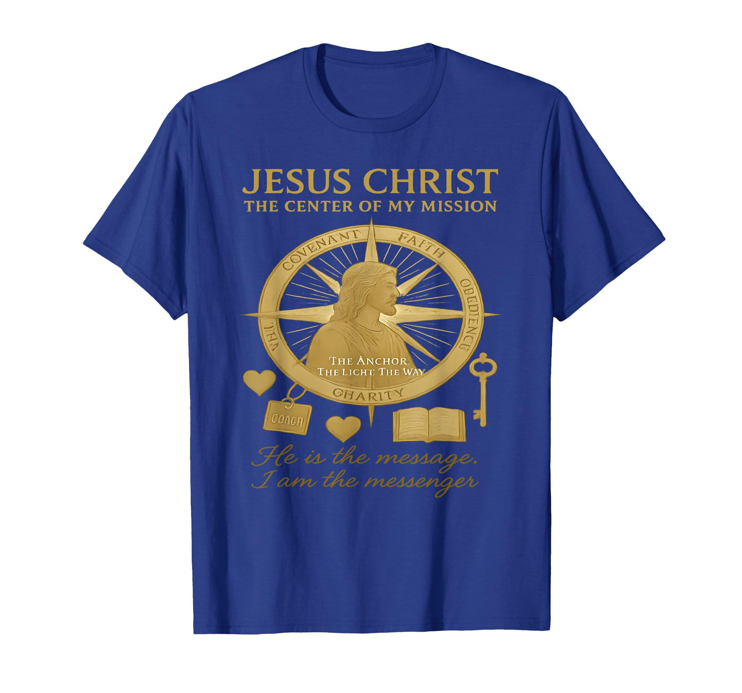 Vintage Jesus Christ Anchored in Faith Him Sent with Purpose T-Shirt
